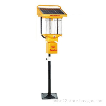 Solar radial pest killing lamp for agriculture, physical insecticide, reducing pesticides